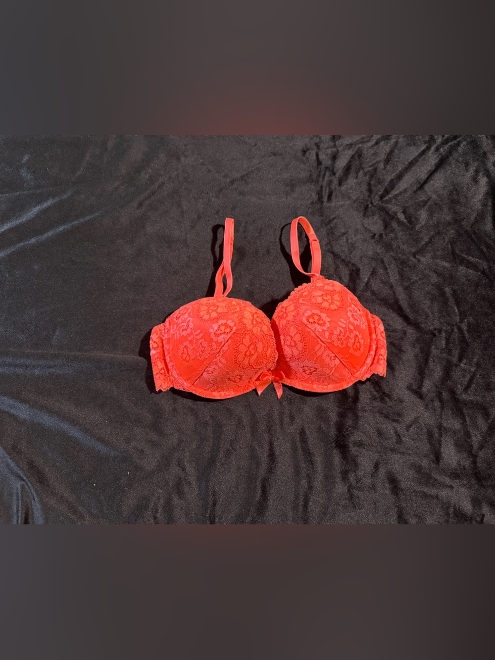 La SENZA Red Lace Padded Push-Up Bra
